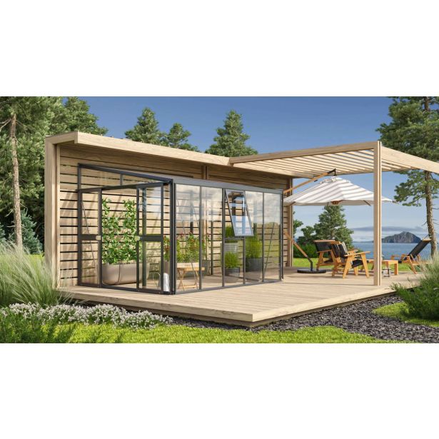 RASTLINJAK, STEKLO/POLIK. VITAVIA ATHENA 8600 ESG/VP ČRNA 3.4X2.7M