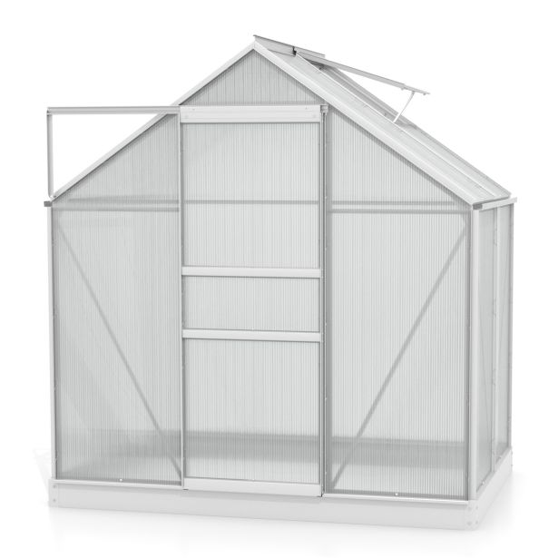 RASTLINJAK, VOLTE PLOŠČE VITAVIA PLANET 2500 HKP 6MM, 1,95X1,31M ALU- RASTLINJAK+TEMELJ ZA OKVIR