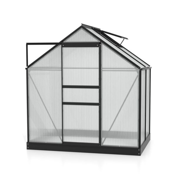 RASTLINJAK, VOLTE PLOŠČE VITAVIA PLANET 2500 HKP 6MM, 1,95X1,31M ČRNA - RASTLINJAK+OKVIR ZA TEMELJ