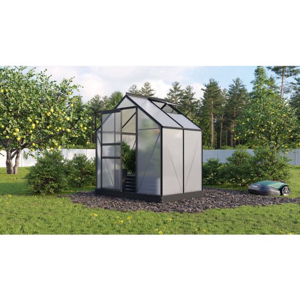 RASTLINJAK, VOLTE PLOŠČE VITAVIA PLANET 2500 HKP 6MM, 1,95X1,31M ČRNA - RASTLINJAK+OKVIR ZA TEMELJ