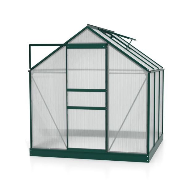 RASTLINJAK, VOLTE PLOŠČE VITAVIA PLANET 3800 HKP 6MM, 1,95X1,95 SMARAGDNA - RASTLINJAK+ OKVIR ZA TEMELJ