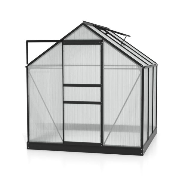 RASTLINJAK, VOLTE PLOŠČE VITAVIA PLANET 3800 HKP 6MM, 1,95X1,95M ČRNA - RASTLINJAK+ OKVIR ZA TEMELJ