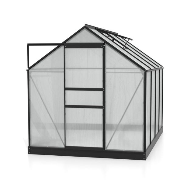 RASTLINJAK, VOLTE PLOŠČE VITAVIA PLANET 5000 HKP 6MM, 1,95X2,57M ČRNA - RASTLINJAK+ OKVIR ZA TEMELJ