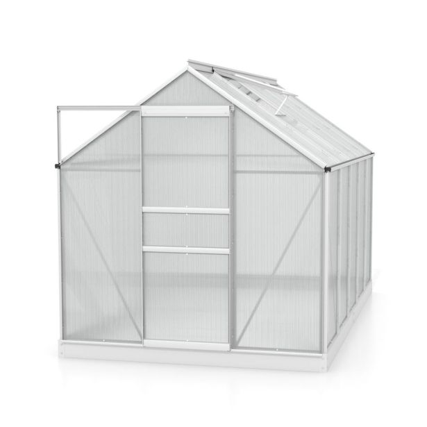 RASTLINJAK, VOLTE PLOŠČE VITAVIA PLANET 6200 HKP 6MM, 1,95X3,21M ALU - RASTLINJAK+OKVIR ZA TEMELJ