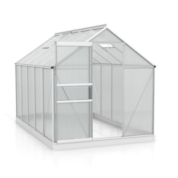 RASTLINJAK, VOLTE PLOŠČE VITAVIA PLANET 6200 HKP 6MM, 1,95X3,21M ALU - RASTLINJAK+OKVIR ZA TEMELJ