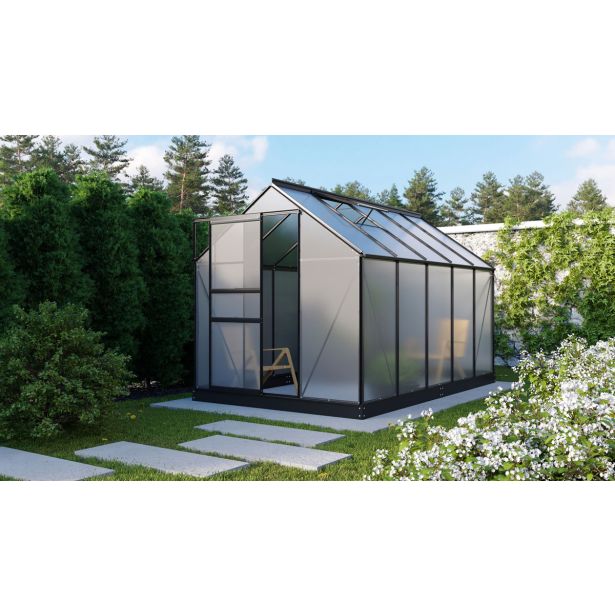 RASTLINJAK, VOLTE PLOŠČE VITAVIA PLANET 6200 HKP 6MM, 1,95X3,21M ČRNA - RASTLINJAK+ OKVIR ZA TEMELJ