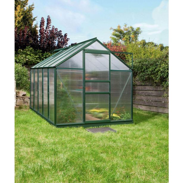 RASTLINJAK, VOLTE PLOŠČE VITAVIA PLANET 6200 HKP 6MM, 1,95X3,21M SMARAGDNA -RASTLINJAK+OKVIR ZA TEMELJ