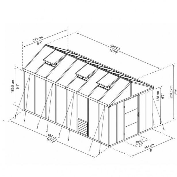 RASTLINJAK PALRAM - GLORY 8X16