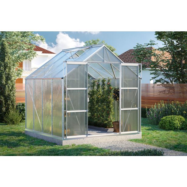 POLIKARBONATNI RASTLINJAK VITAVIA URAN 6700 HKP 6 MM ALUMINIJ 246X257X258