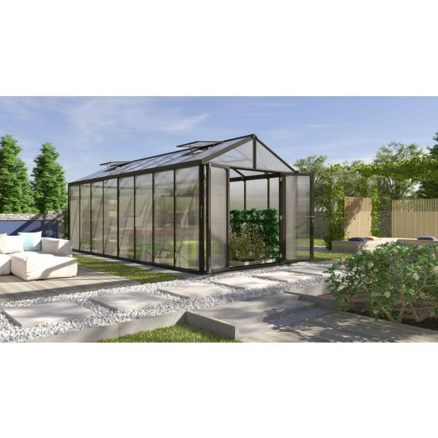 POLIKARBONATNI RASTLINJAK VITAVIA ZEUS COMFORT 15700 VP16MM ČRNA 2.6X6.1M