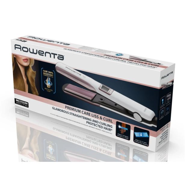 RAVNALEC IN KODRALNIK LAS SF7660F0 LISS & CURLS PREMIUM CARE ROWENTA