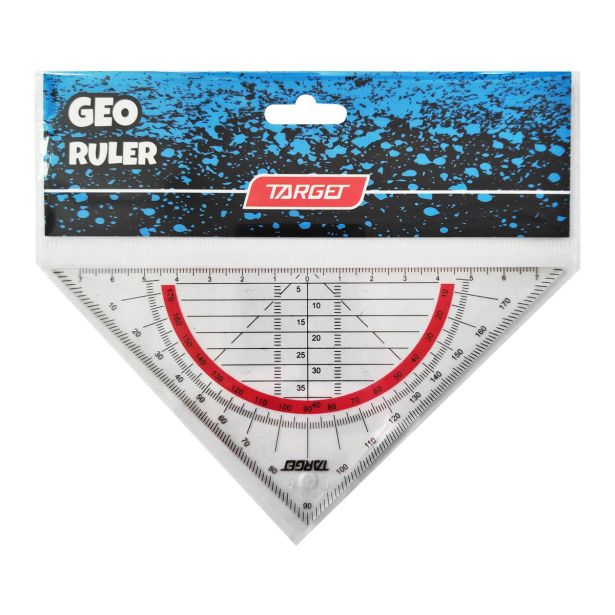 RAVNILO, ŠABLONA TARGET GEOTRIKOTNIK 16 CM 28294