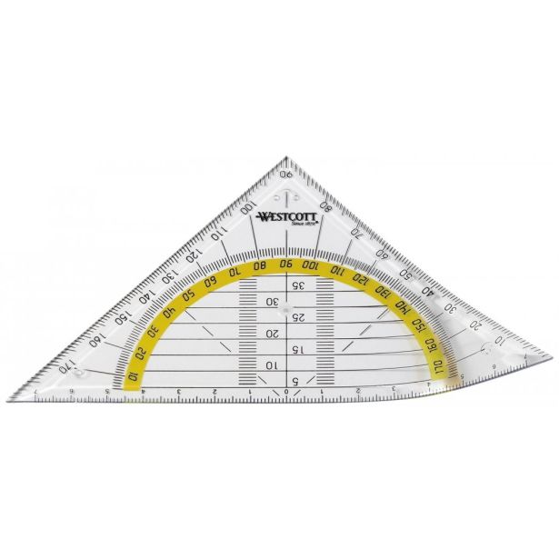 RAVNILO, ŠABLONA WESTCOTT GEO TRIKOTNIK FLEX E-10132 BP BLISTER