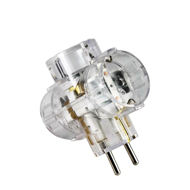 RAZDELILNIK/ADAPTER COMMEL 3 ŠUKO TRANSPARENT