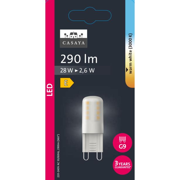 RAZNA LED ŽARNICA CASAYA MAT G9 2.6W 290LM 3000K