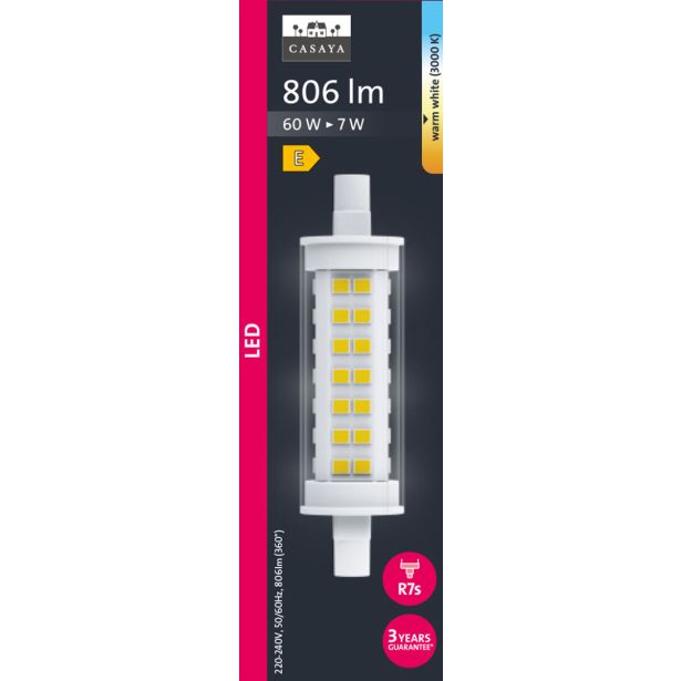 RAZNA LED ŽARNICA CASAYA SLIM 7W 806LM 3000K 360°