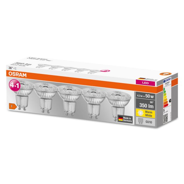 RAZNA LED ŽARNICA OSRAM BASE PAR16 4.3W/827 36° GU10 PAK/5