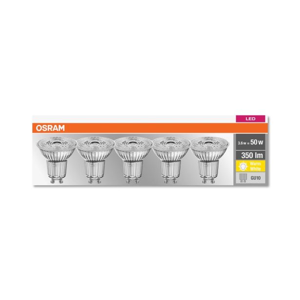 RAZNA LED ŽARNICA OSRAM BASE PAR16 50 3.6W/827 GU10 220-240V PAK/5