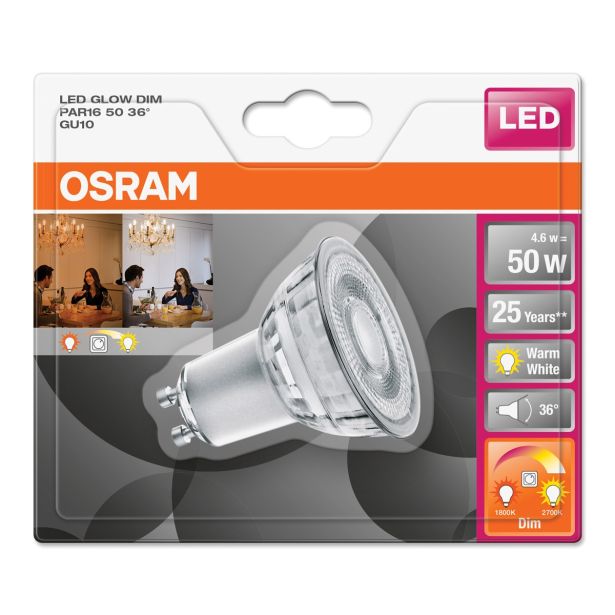 RAZNA LED ŽARNICA OSRAM SST PAR16 36° 4.6W/827 220-240V GU10 GLOWDIM