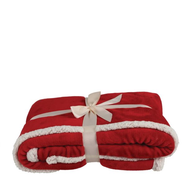 DEKORATIVNA ODEJA HOUSE OF SEASONS RDEČA 170X130 CM