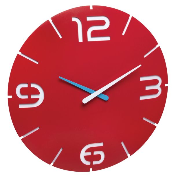 STENSKA URA TFA RDEČA 35 CM