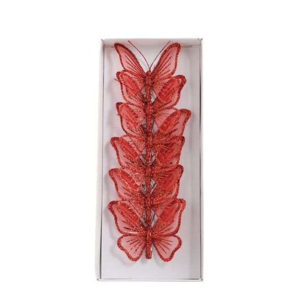 RDEČI METULJI 9 CM 6/1