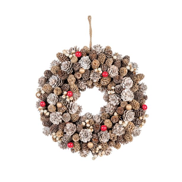 VENČEK GLOSSTYLE RDEČI Z VRVICO PREMERA 24 CM