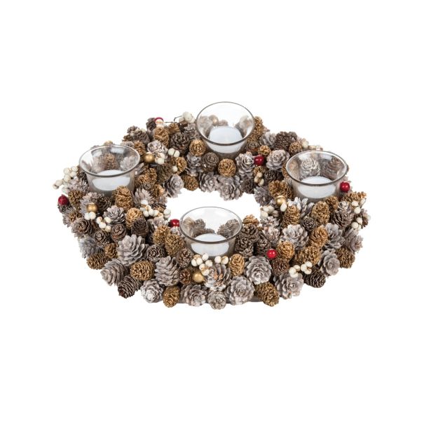 VENČEK GLOSSTYLE RDEČI Z VRVICO PREMERA 24 CM