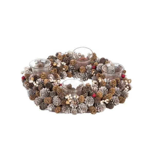 VENČEK GLOSSTYLE RDEČI Z VRVICO PREMERA 24 CM