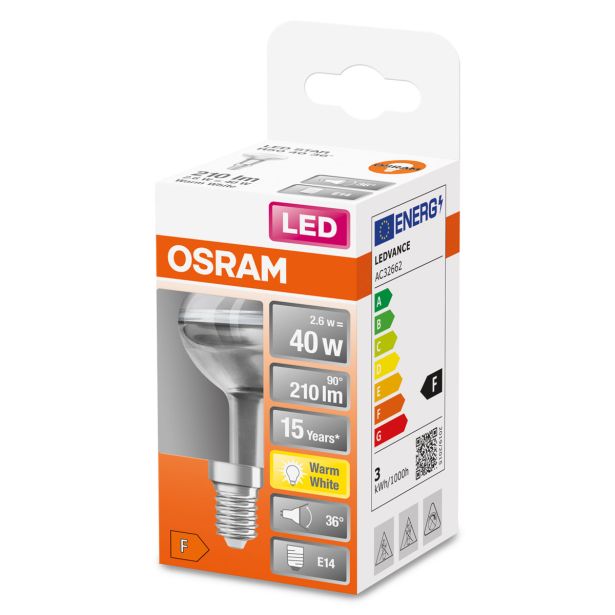 LED ŽARNICA E14 OSRAM REFLEKTA R50 2.6W/827 36° STAR