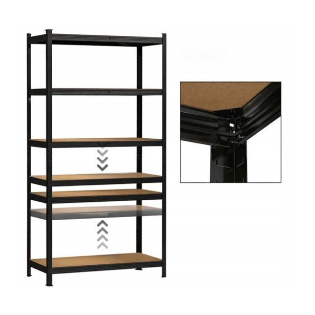 REGAL BLOW RACK 180X90X40CM 5 P/900KG ČRN