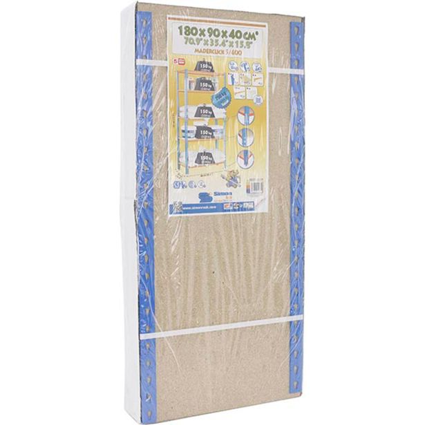 REGAL SIMONRACK 200X110X50 CM 5P/200KG MODRA ORANŽNA MADERCLICK
