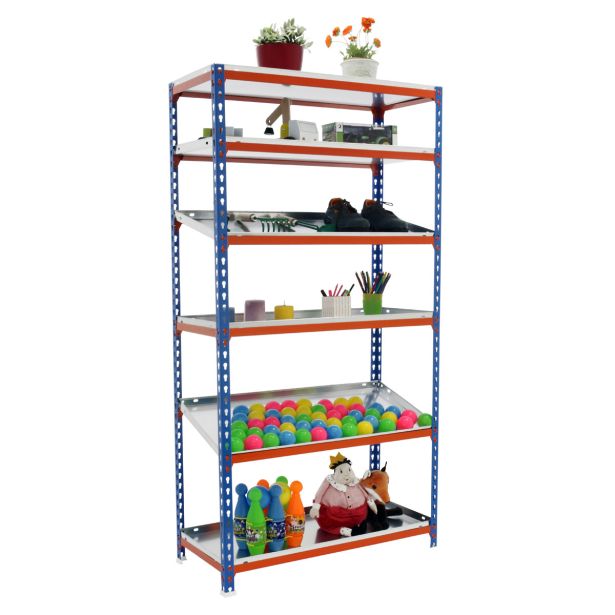 REGAL SIMONRACK 250X110X50 CM 6P/200KG MODRA ORANŽNA SIMONCLICK