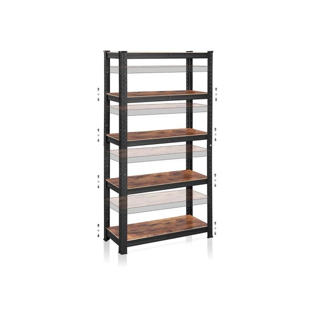 REGAL SONGMICS 150X75X30 CM 5P/175KG GLR030B01 RJAVO-ČRN