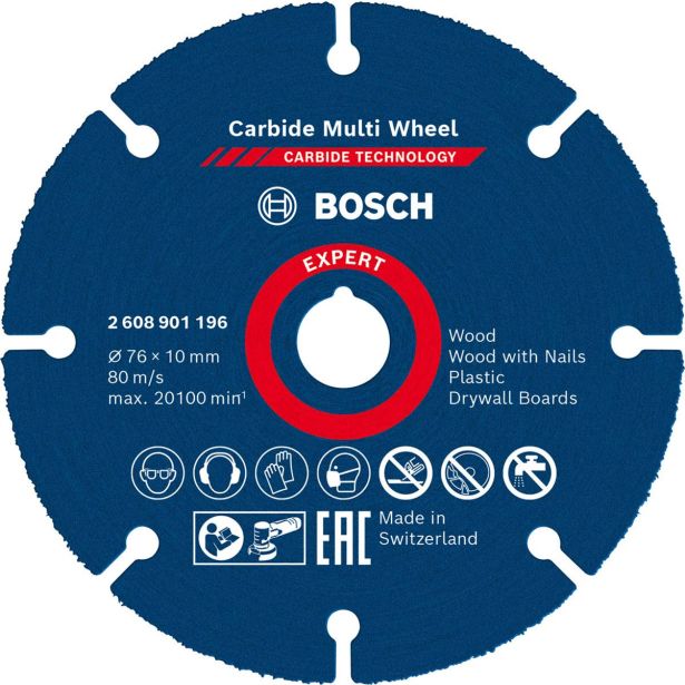 REZALNA PLOŠČA EXPERT CARBIDE MULTI WHEEL, 76 MM, 10 MM