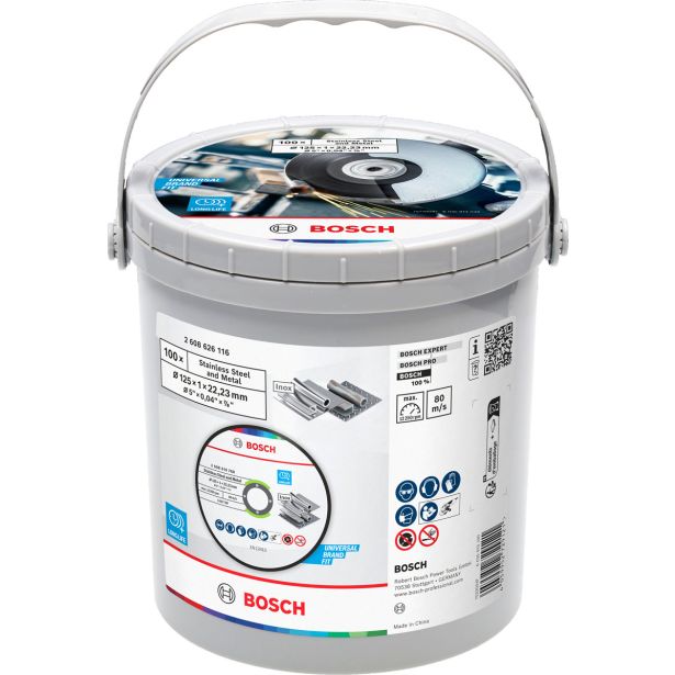 REZALNA PLOŠČA ZA JEKLO BOSCH 125 X 1 X 22.23 MM 100 KOSOV