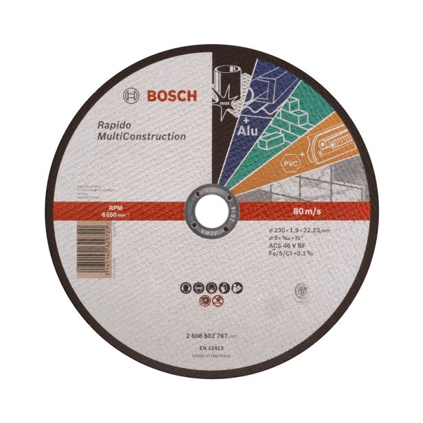 VEČNAMEN. REZALNA PLOŠČA BOSCH 230X1.9X22 MM UNIVERZALNA