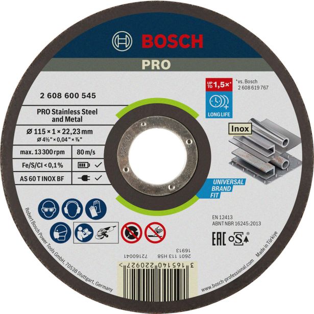 REZALNA PLOŠČA ZA RF BOSCH 115 X 1 X 22.23 MM