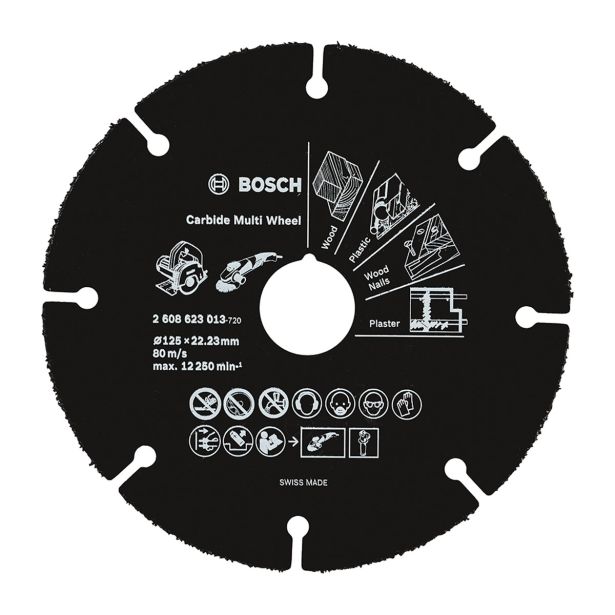 KARBIDNA REZALNA PLOŠČA VEČNAMENSKA 125X1X22MM BOSCH