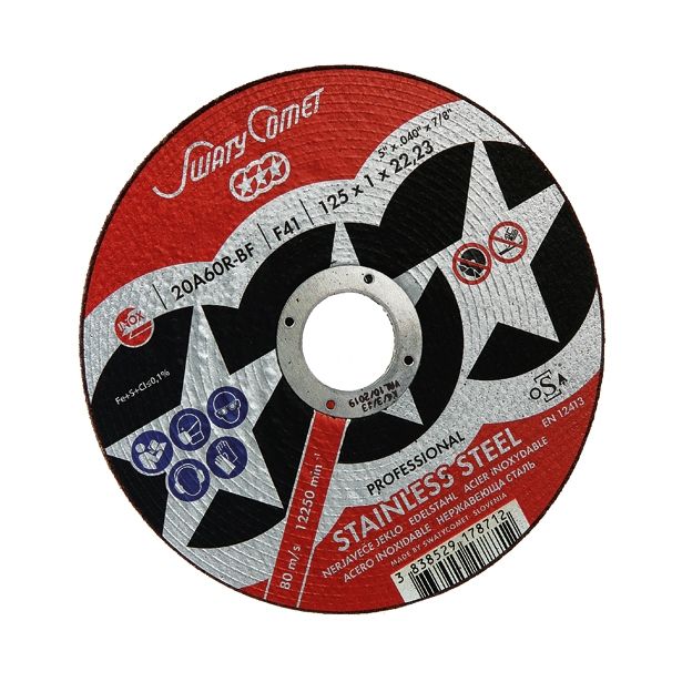 REZALNA PLOŠČA ZA RF SWATYCOMET-P 125X1X22.23 MM 20A60R-BF INOX IN KOVINA