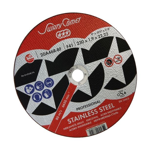 REZALNA PLOŠČA ZA RF SWATYCOMET-P 230X1.9X22.23MM 20A46R-BF INOX IN KOVINA