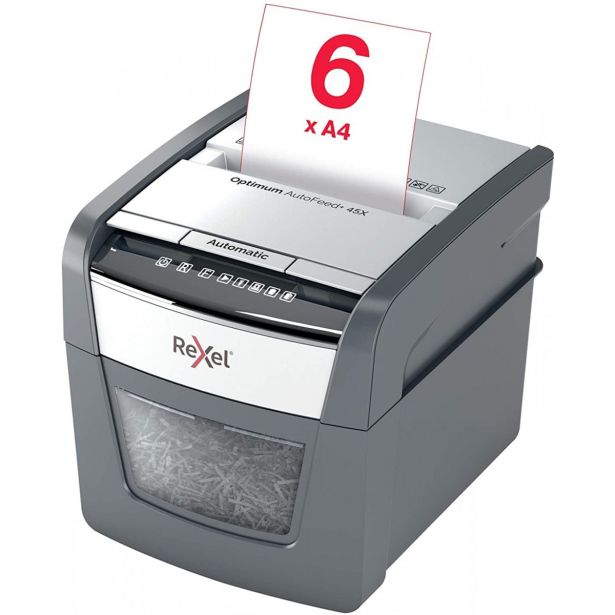 UNIČEVALNIK PAPIRJA REXEL AUTO+ 45X 4X28/P4 OPTIMUM 2020045XEU