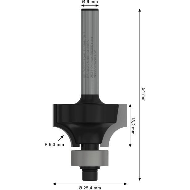 REZKAR ZA LES BOSCH R 6.3. 6 MM