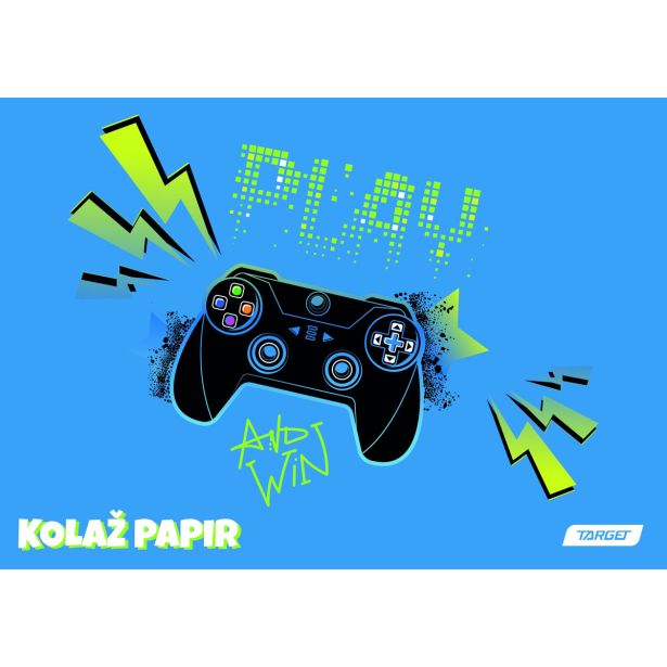KOLAŽ PAPIR A4 20 LISTOV 100 G VIDEO GAMES 27890
