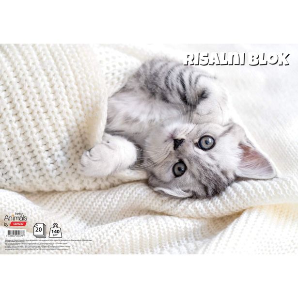 RISALNI BLOK TARGET A3 20 LISTOV 140 G ANIMAL BABY 26067