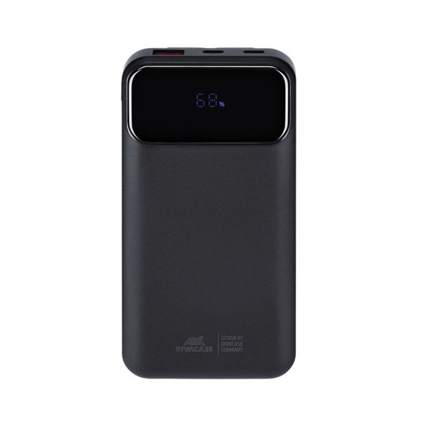 RIVACASE PRENOSNA BATERIJA/POWERBANK VA2211 10.000 MAH 22,5W, Z LCD EKRANOM IN 3X PODATKOVNI KABLI (TYPEC, LIGHTNING, USB-A)
