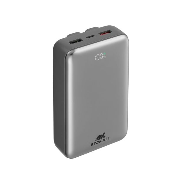 RIVACASE PRENOSNA BATERIJA/POWERBANK VA2612 20.000 MAH 30W, Z LCD EKRANOM IN 2X PODATKOVNI KABEL (TYPE-C, LIGHTNING)