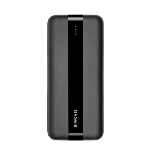 RIVACASE PRENOSNA BATERIJA VA2041 10.000 MAH 10W, ČRN Z TYPE-C IN 2X USB-A IZHODI TER LED INDIKATORJEM
