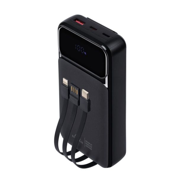 RIVACASE PRENOSNA BATERIJA VA2221 ("POWERBANK") 20.000 MAH 22,5W, ČRN, Z LCD EKRANOM