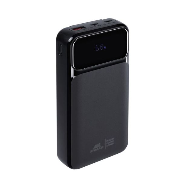 RIVACASE PRENOSNA BATERIJA VA2221 ("POWERBANK") 20.000 MAH 22,5W, ČRN, Z LCD EKRANOM